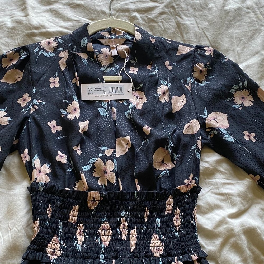 Sold! Rebecca Taylor Long Sleeve V-Neck Dress 00 - Picture 9 of 9
